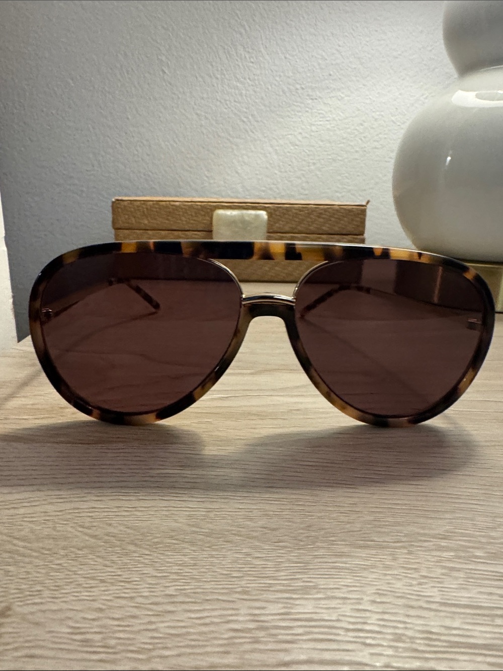 Freys Tortoiseshell Aviator Sunglasses - Brown Lenses